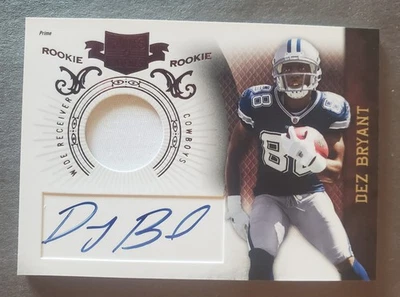 2010 Panini Dez Bryant Rookie Patch and Autograph Signed #/599 Card - Image 1 of 3