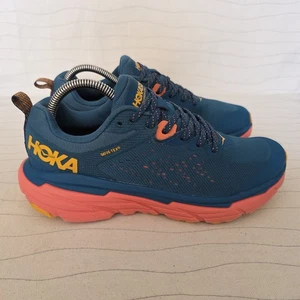 HOKA Womens One One Challenger ATR 6 Blue Orange Running Sneaker Shoes Size 7.5B - Picture 1 of 14