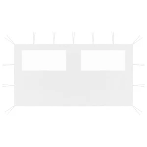 Gazebo Sidewall with Windows 13x6 White Outdoor Patio Decor - Picture 1 of 4