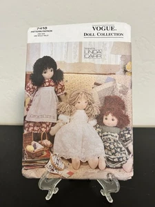 Vtg Vogue Doll Pattern 7418 18” Doll & Clothes Pattern Linda Carr Apron Uncut FF - Picture 1 of 6