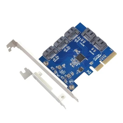 5 Port PCIE 3.0 to Sata3 Expansion Card, 6Gbps Quick Transfer For Motherboards - Image 1 of 4