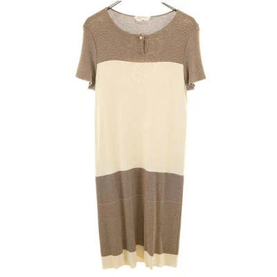 Salvatore Ferragamo Años 90 Hecho en Italia Antiguo Manga Corta Tejido Una Pieza M Mujer Foto 1 de 4