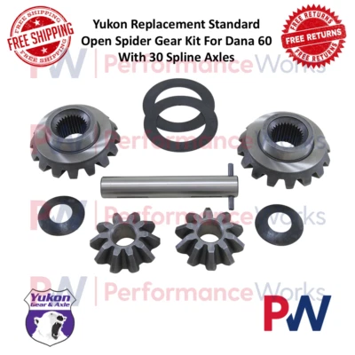 Yukon Replacement Standard Open Spider Gear Kit For Dana 60 With 30 Spline Axles - Image 1 of 4