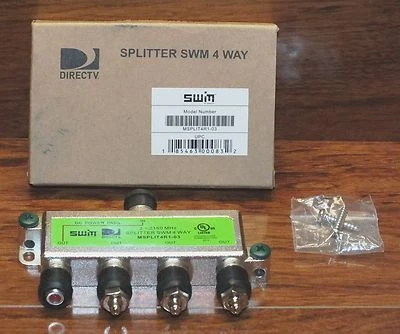 DIRECTV (MSPLIT4R1-03) Splitter SWM 4-Ways 1 Input (2-2150 MHz)  *READ* - Image 1 of 4