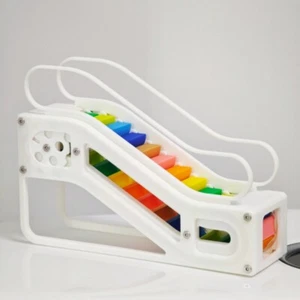 3D Printed Escalator Ranbow Simulation Lift Button Elevator Model Children Toy - Picture 1 of 5