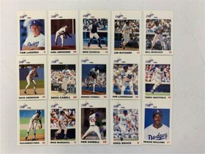 1986 LOS ANGELES DODGERS 1-29 COMPLETE TEAM POLICE SET