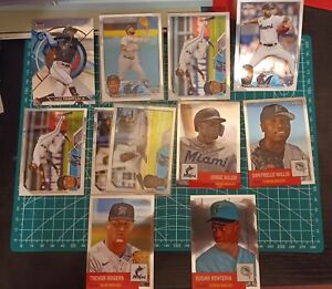 Topps '23 Chrome/Finest (11) Card Lot - Marlins Only