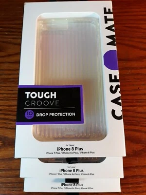  Apple iPhone 8 Plus/7 Plus/6s Plus/6 Plus Case-Cell Tough Groove Clear New! - Image 1 of 4