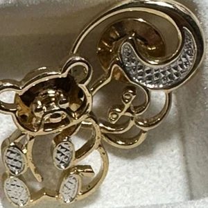 Lot of 2 Cat & Teddy Bear Vintage Tack Pin T-6550 - Picture 1 of 1