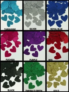 Glitter Confetti 1" HEARTS Party Table Scatter Choose Color and Package Amount - Picture 1 of 10