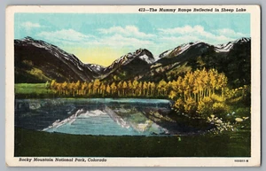Cartolina The Mummy Range Riflessa Nel Lago delle Pecore Parco Nazionale delle Montagne Rocciose - Foto 1 di 2