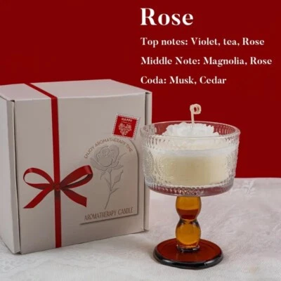Luxurious Floral Scented Candle -7.1 Oz Soy Wax With Rose Fragrance - Image 1 of 4