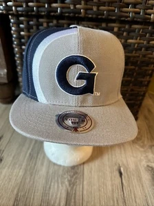 Mitchell & Ness Georgetown Hoyas Varsity Letter Navy Youth Snapback Hat Cap NEW - Picture 1 of 10