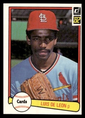 1982 Donruss #588 Luis DeLeon St. Louis Cardinals Baseball card - Image 1 of 2