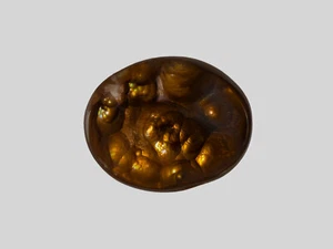 IGI Certified MEXICO Fire Agate 14.24 Cts Natural Untreated Brown Free Form - Picture 1 of 2