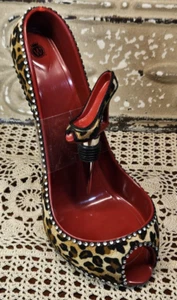 Wild Eye Design Stiletto Weinflaschenhalter & Stopfen Leopardenmuster (Mangel) - Bild 1 von 11