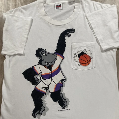 Vintage Anvil 1994 Phoenix Suns T-Shirt Gorilla NBA  Men’s Size Large White Cover