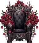 Vintage Gothic Chair Colourful Bedroom Wall Vinyl Sticker Decals F836
