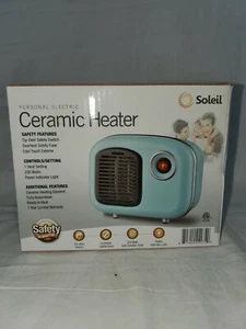 Soleil Personal Ceramic Mini Heater 250W Tip Over Protection New lot#1188 - Picture 1 of 4