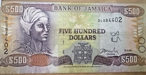 Jamaican $500 1999 Paper Note - Picture 1 of 9