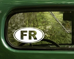 2 FR FRANCE STICKERs Oval Decal For Bumper Window Car Truck Rv Laptop - Bild 1 von 1