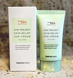 THANK YOU FARMER~SPF 50~Sun Project Skin-Relief Sun Cream~50ml / 1.75 fl oz~NIB~ - Picture 1 of 1