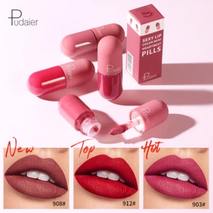 New Mini Capsule Non-stick Cup Lip Glaze Velvet Matte Smooth Lip Gloss Lipstick - Picture 1 of 32