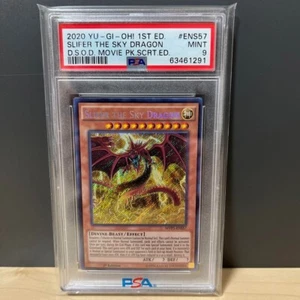 PSA9 YU-GI-OH ENS57 SLIFER THE SKY DRAGON MOVIE PACK SECRET EDITION 2020 limited - Picture 1 of 2