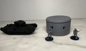 Bolt Action: WWII British Type 24 Mowlem Drum Bunker (28mm Scale) - Picture 1 of 8