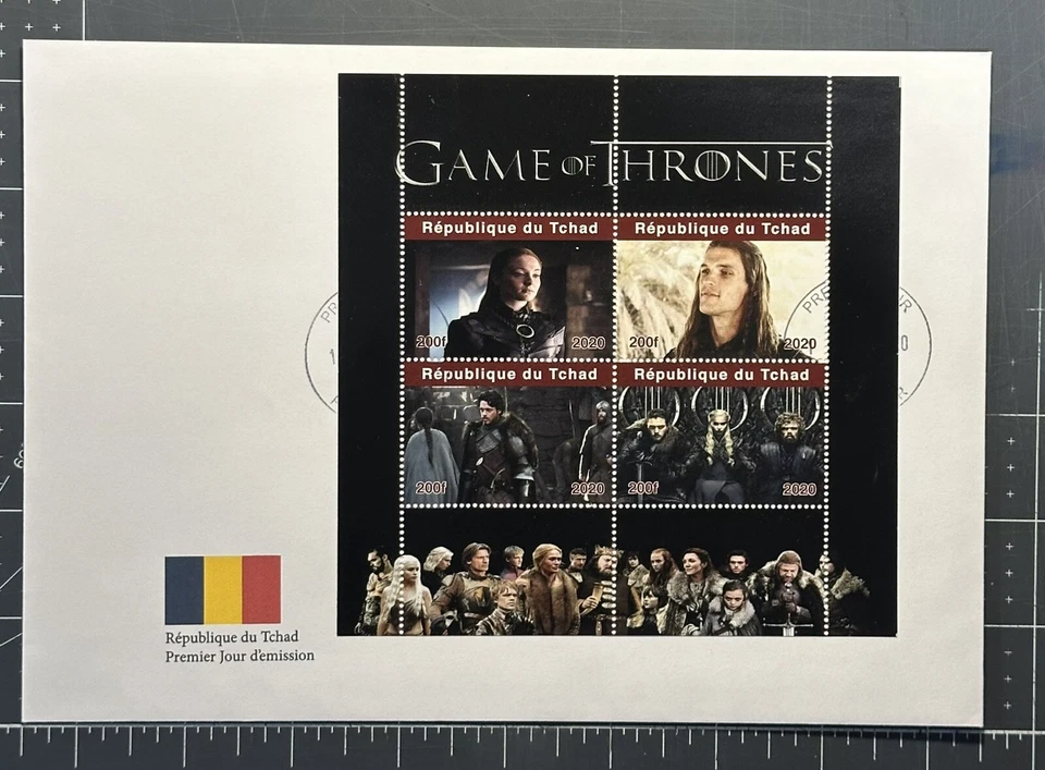 Chad 2020 Large FDC Game of Thrones Sansa Stark Daenerys Targaryen 4v - Image 1 of 1