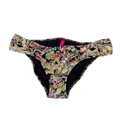 NEW Victoria's Secret Knockout Cheeky Bikini Bottom Neon Metallic Paisley Small - Image 1 of 4