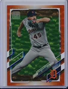 Buck Farmer 2021 Topps Series 1 Orange Ice #'d /299 Rainbow Foil Parallel Tigers - Picture 1 of 2