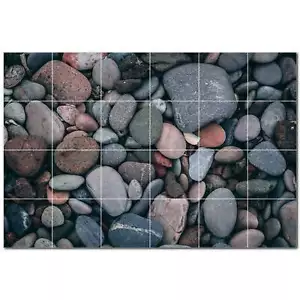 Rocks Ceramic Tile Wall Mural PT500925. 72" W x 48" H (24) 12x12 tiles - Picture 1 of 1