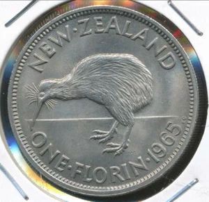 New Zealand 1965 Florin 2/- Elizabeth II - Choice Uncirculated - Picture 1 of 3