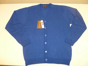 Men's Harriton V-Neck Button Cardigan Sweater - Picture 1 of 12