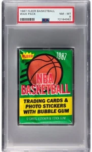 1987 Fleer Basketball Unopened Wax Pack PSA 8 NM-MT - Picture 1 of 2