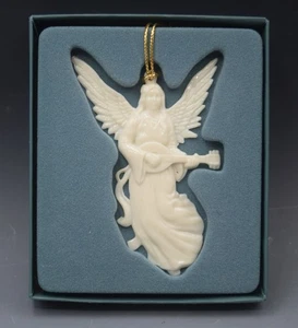 LENOX 1988 BONE CHINA RENAISSANCE ANGEL WITH MANDOLIN CHRISTMAS ORNAMENT BOXED - Picture 1 of 5