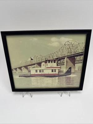 Vintage Tugboat Framed Print “BOBBY M” A Lambert product 8” X 10” - Image 1 of 4