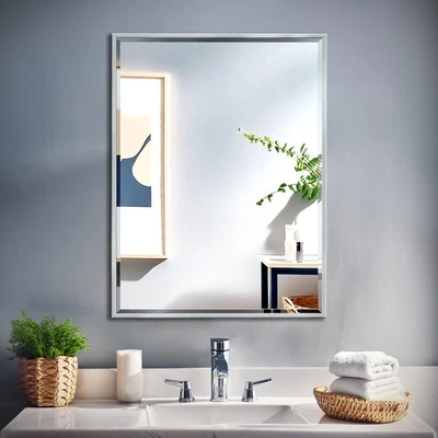 1822 Bathroom Wall Mirror, 33"H x 25"W Modern mirror for Living Room, Vanity,... - Image 1 of 4