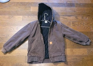 Chaqueta Carhartt Marrón Oscuro Juvenil Mediana 10/12 Cremallera Dañada - Imagen 1 de 9