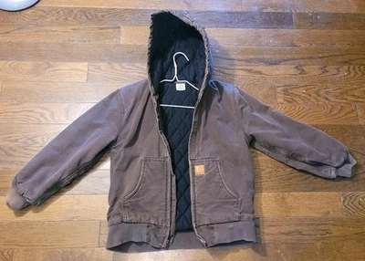 Chaqueta Carhartt Marrón Oscuro Juvenil Mediana 10/12 Cremallera Dañada  Foto 1 de 4
