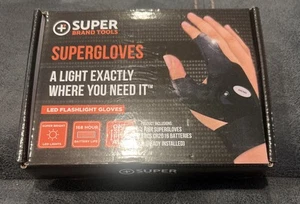 Guanti Torcia LED SuperGloves Taglia Unica Con Batterie CR2016 Installazione - Foto 1 di 2