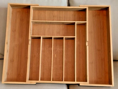 Расширяемый бамбуковый органайзер для выдвижных ящиков - Изображение 1 из 4