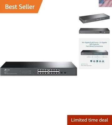 JetStream 16-Port Managed Ethernet Switch, Omada Integrated with 5- - Image 1 of 4