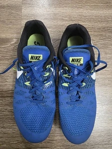 Nike Zoom Rival Track Spikes Men's Size 11 Blue Green Used Sprint Shoes - Picture 1 of 13