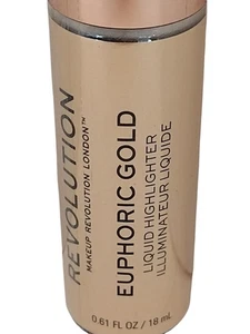 Makeup Revolution LIQUID HIGHLIGHTER Illuminator Blush Face EUPHORIC GOLD Sealed - Picture 1 of 24