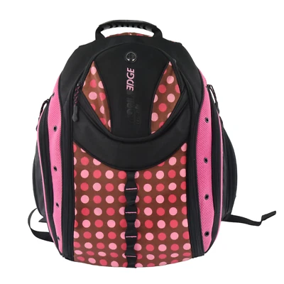 MOBILE EDGE Bring it on Backpack Pink Black  Polka Dot Tablet Laptop School 20" - Image 1 of 4