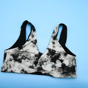 Victorias Secret Large Gray Black Marble Pullover Twist Bikini Top Wide Strap VS - Picture 1 of 9