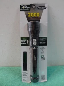 NEW Police Security 2000 Lumens Twin Power Rechargeable 13 Hour Max Run Time - Picture 1 of 14