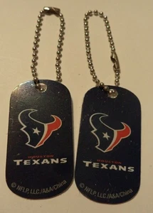 2 NFL Houston Texans Logo Dog Tags Key chains backpacks party Gift - Picture 1 of 3
